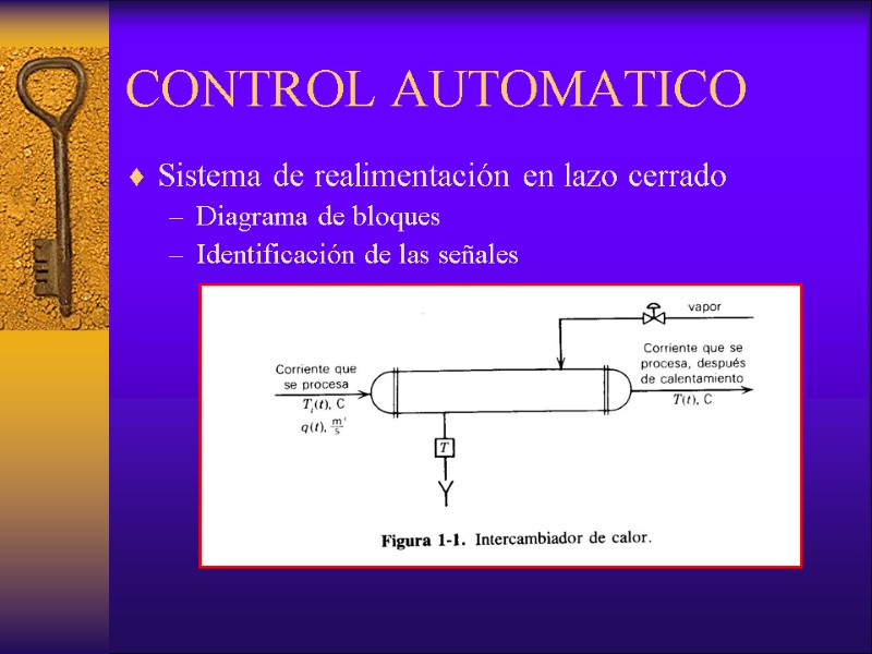CONTROL AUTOMATICO Sistema de realimentación en lazo cerrado Diagrama de bloques  Identificación de